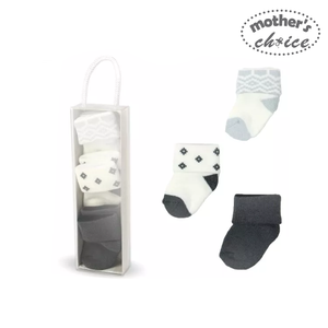 Mother's Choice 3 Pairs Infant Cute Baby Gift Box Socks (IT2471)