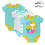 Load image into Gallery viewer, Mother&#39;s Choice 3 Pack Short Sleeves Onesie (Little Mermaid/IT2815)
