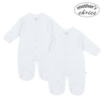 Load image into Gallery viewer, Mother&#39;s Choice White Collection 2 Pack Long Sleeve Footed Romper / Growers (Daily Essentials / IT2826A)
