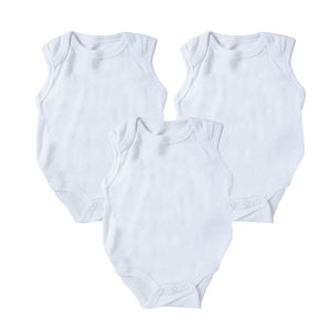Mother's Choice White Collection 3 Pack Sleeveless Bodysuits (Daily Essentials / IT2829A)