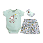 Load image into Gallery viewer, Mother&#39;s Choice 3 Pack Bodysuit, Shorts and Socks Set (IT3625/Cute Monkey)
