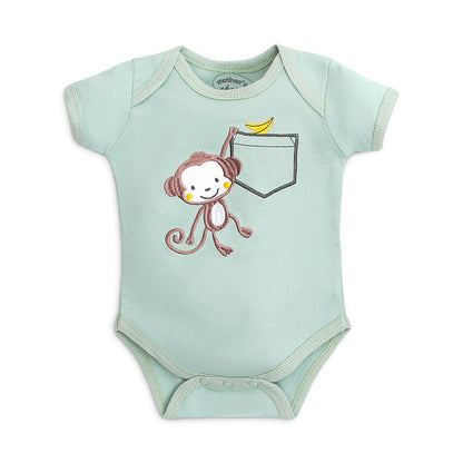 Mother's Choice 3 Pack Bodysuit, Shorts and Socks Set (IT3625/Cute Monkey)