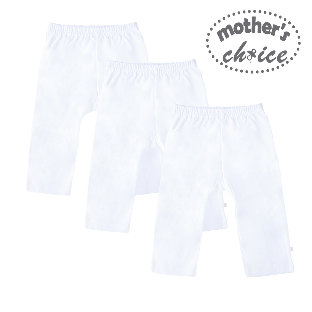 Mother's Choice White Collection 3 Pack Pants (Daily Essentials / IT3975)