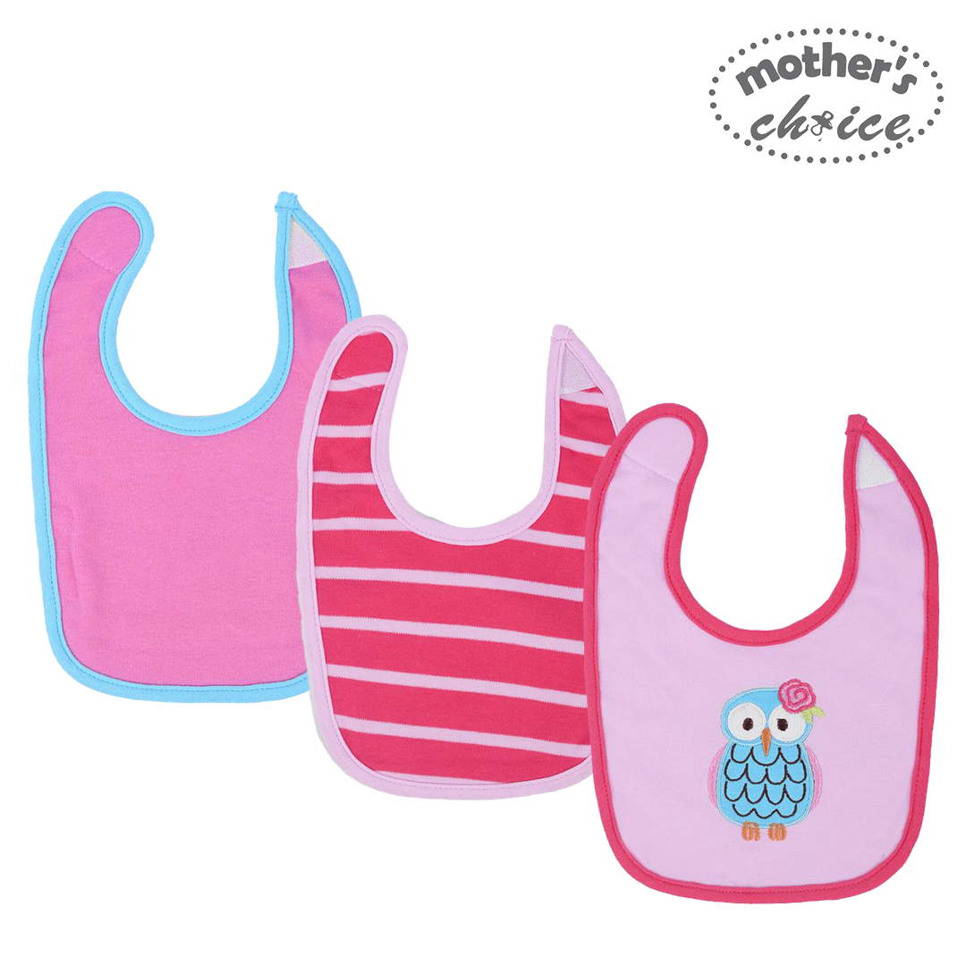 Mother's Choice 3 Pack Bibs & 3 Pack Burf Cloths Set Owl (IT9257)