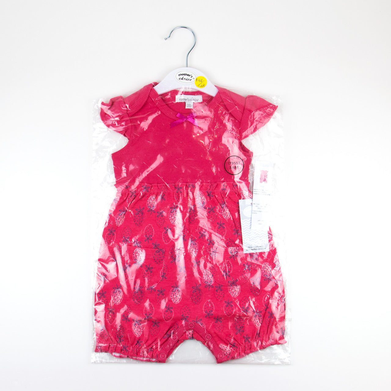Mother's Choice 1 Piece Baby Sleeveless Romper (Strawberry/IT9557)