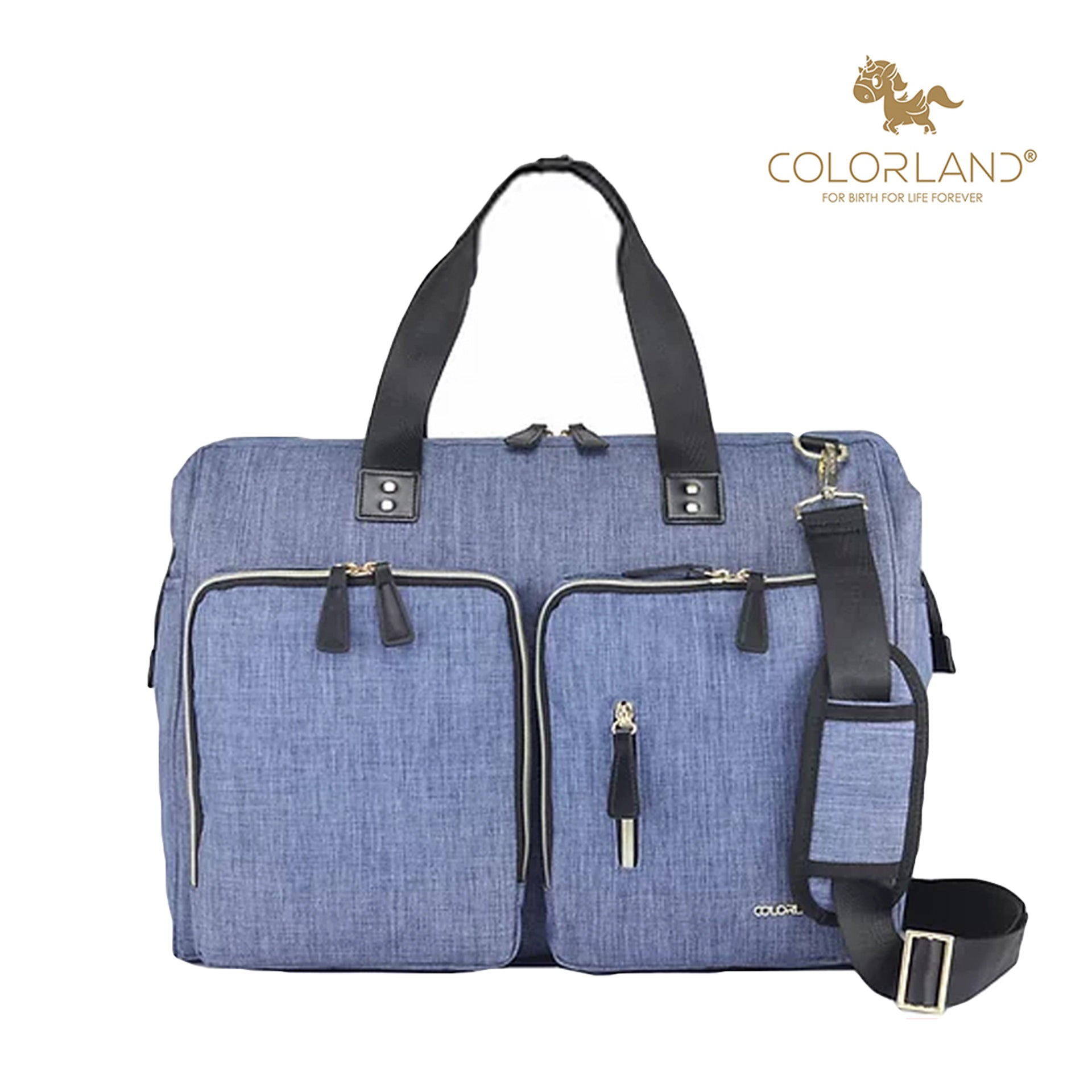 Colorland Mommy Diaper Tote Bag TT199-B/Blue)