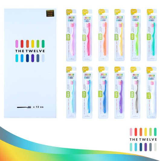 The Twelve Kids Toothbrush in Vivid Color 12 pcs (Ages 3+)