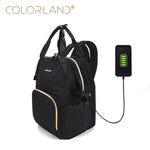 Load image into Gallery viewer, Colorland Diaper Backpack with Bed Bag (BP238)
