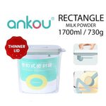 Load image into Gallery viewer, Ankou Airtight 1 Touch Button Clear Container With Scoop and Holder with Scraper 1700ml (Rectangular)
