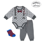 Load image into Gallery viewer, Mother&#39;s Choice 3 Piece Set of Onesie Long Sleeve, Leggings and Socks (IT1583)
