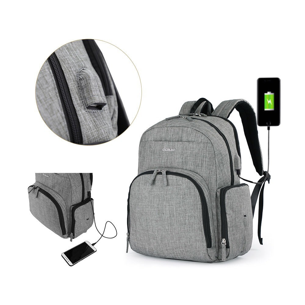 Colorland Mommy Diaper Backpack (BP155-B/Gray)