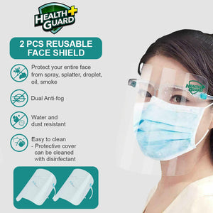 Health Guard 2 pcs Reusable Protective Face Shields with Box (HH-015)